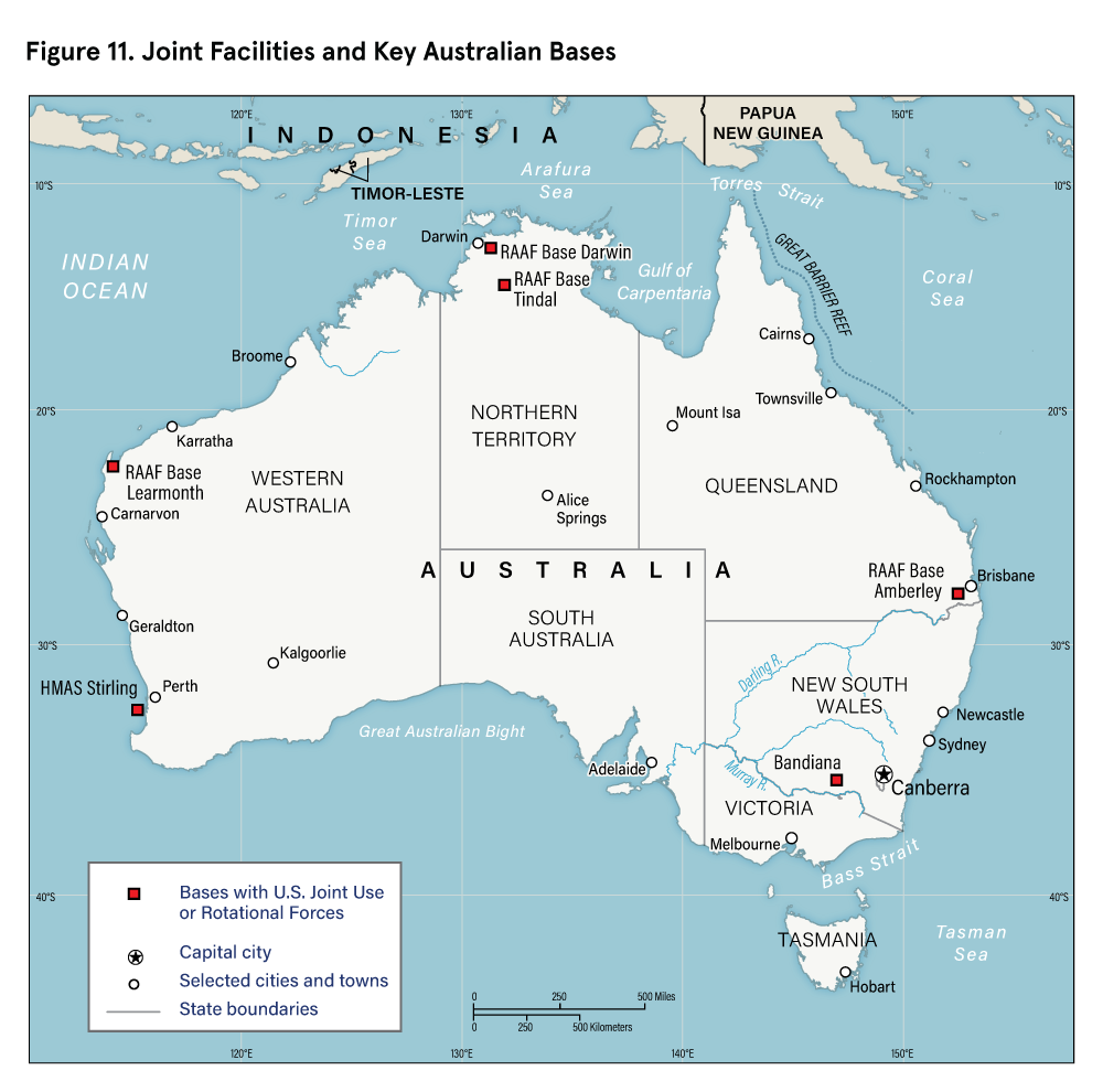 Figure 11: Joint Facilities and Key Australian Bases