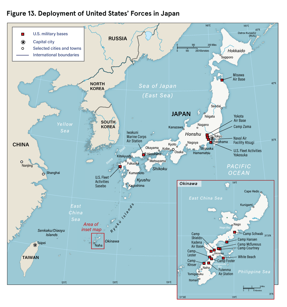Figure 13: Deployment of United States' Forces in Japan