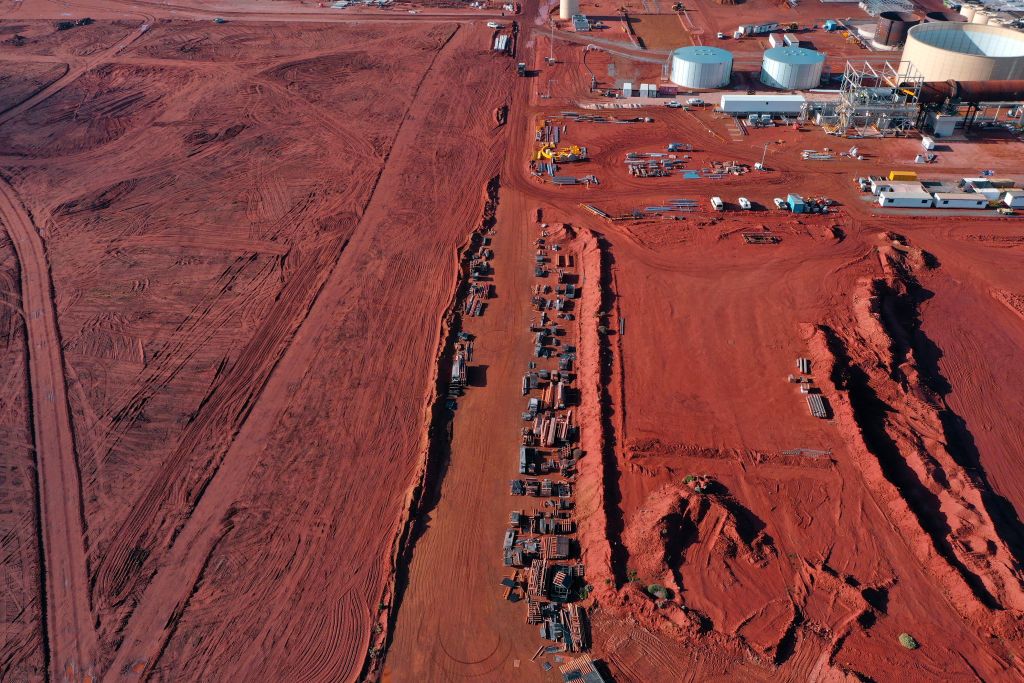 The Lynas Rare Earths Ltd. Processing plant in Kalgoorlie, Western Australia on August 3, 2022. Lynas is the world’s only commercial producer of separated heavy rare earths products outside China. (Source: Carla Gottgens/Bloomberg via Getty Images) 