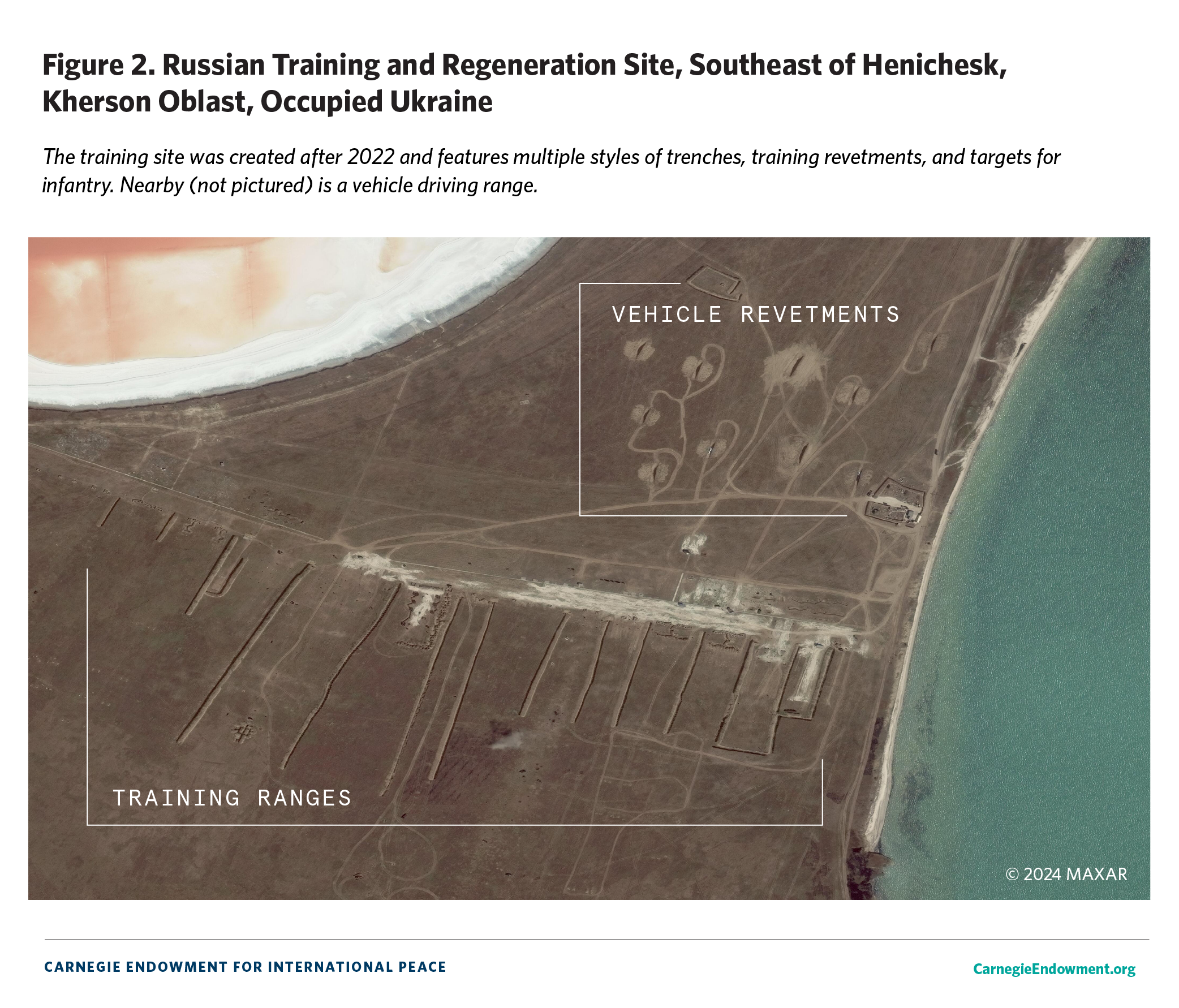 Figure 2. Russian Training and Regeneration Site, Southeast of Henichesk, Kherson Oblast, Occupied Ukraine