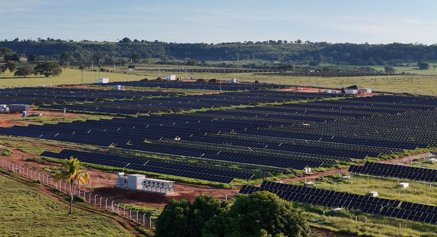 solar energy plant in rural area of Brazil