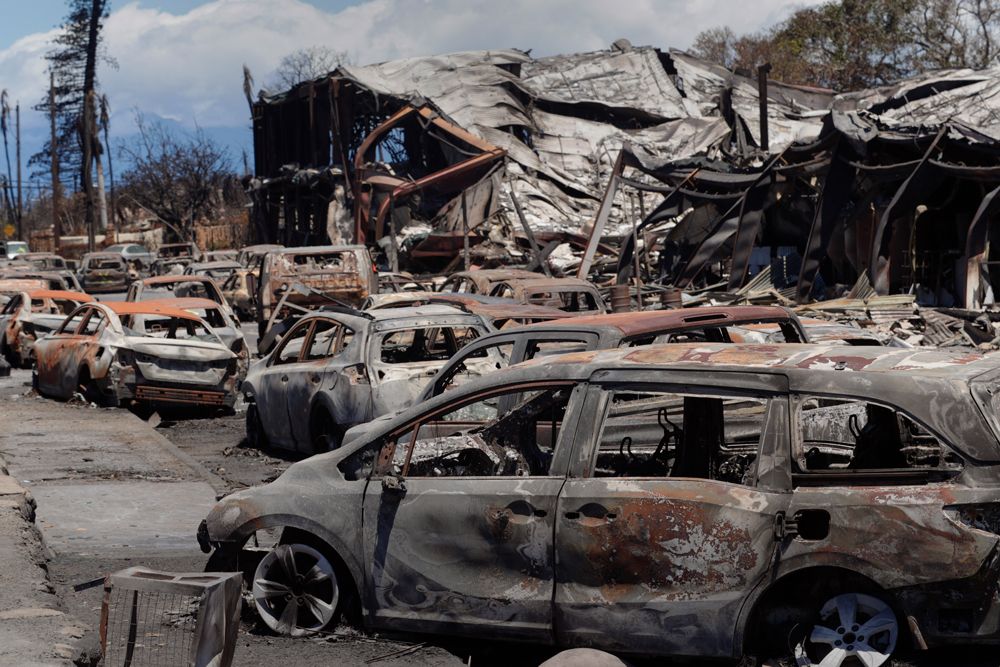 Burned out cars