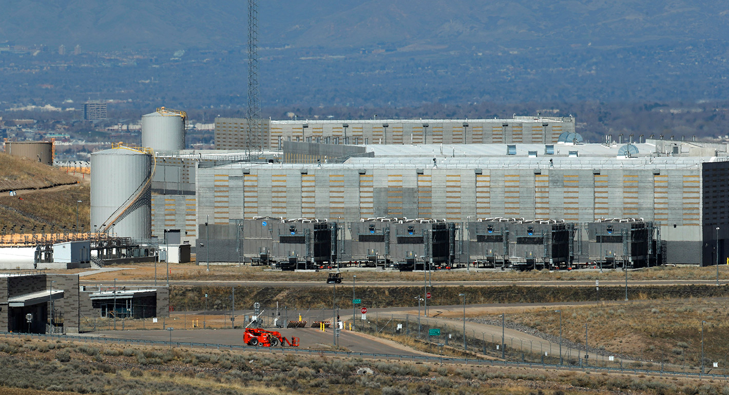 A security fence surrounds the NSA's Utah data collection center on March 17, 2017 in Bluffdale, Utah. The 1.5 billion dollar data center, thought to be the worlds largest on the order of exabytes or larger supports the Comprehensive National Cybersecurity Initiative (CNCI) of the United States Government