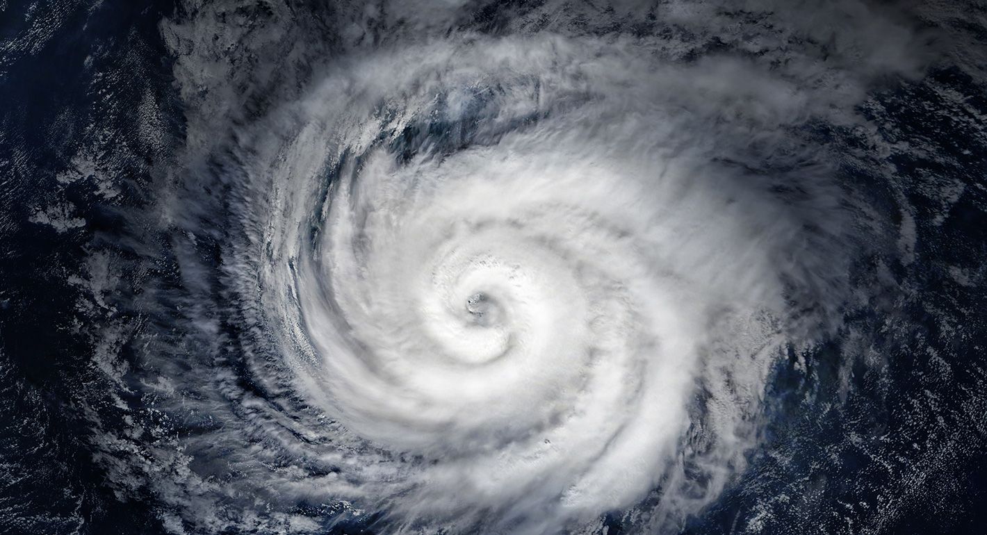 A hurricane from space