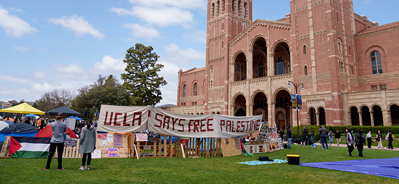 Protestors at UCLA