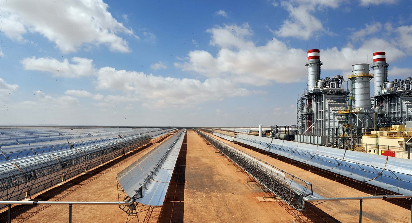 A view of the panels of the solar power station of Ain Beni Mathar near Oujda on May 31, 2011. The station provides 13% of the Moroccan energy needs it is claimed